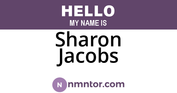 Sharon Jacobs