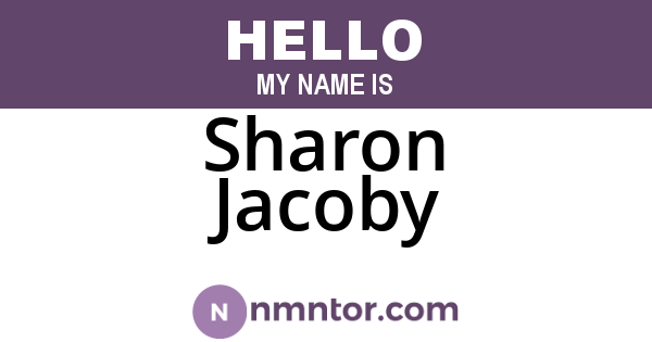 Sharon Jacoby