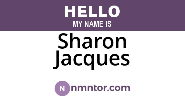 Sharon Jacques