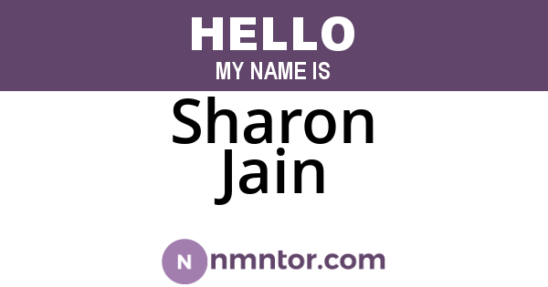 Sharon Jain