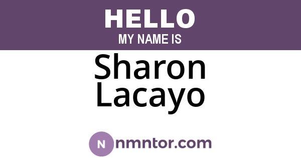 Sharon Lacayo