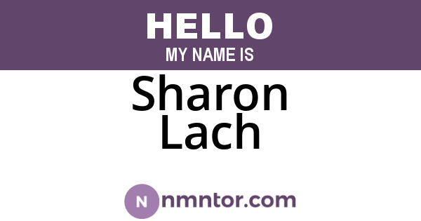 Sharon Lach