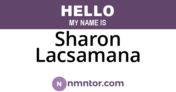 Sharon Lacsamana