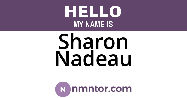 Sharon Nadeau