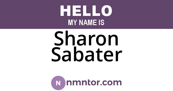 Sharon Sabater