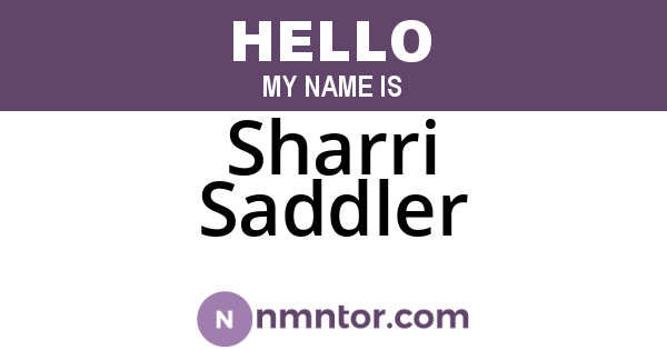 Sharri Saddler