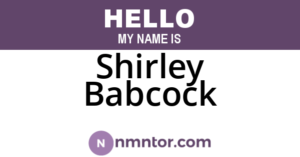 Shirley Babcock