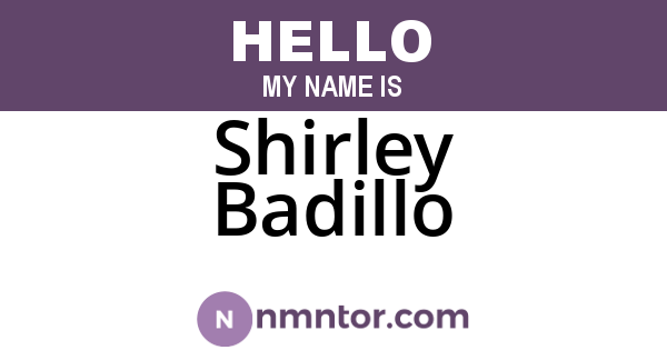 Shirley Badillo