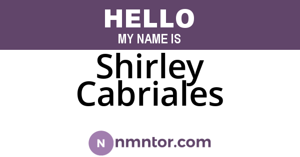 Shirley Cabriales