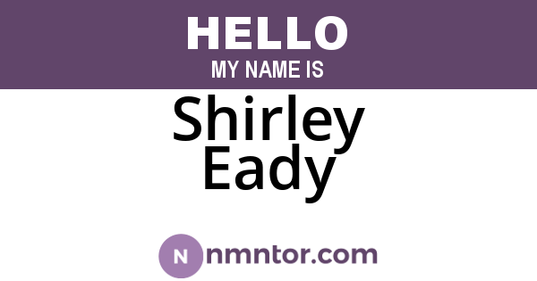 Shirley Eady