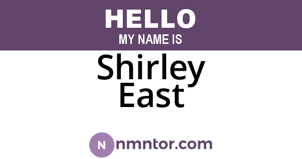 Shirley East