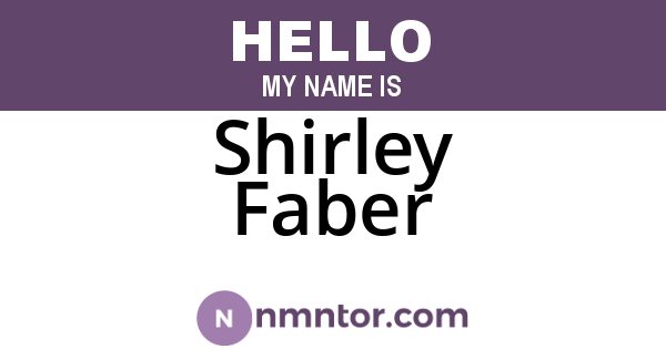 Shirley Faber