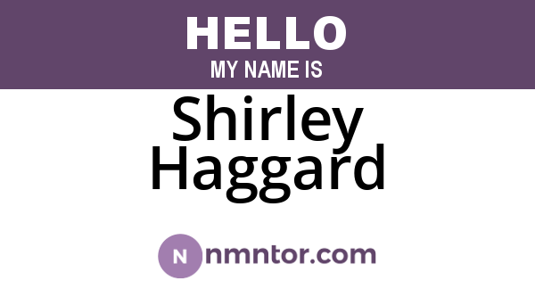 Shirley Haggard
