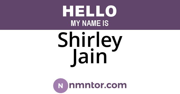 Shirley Jain