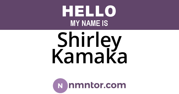 Shirley Kamaka