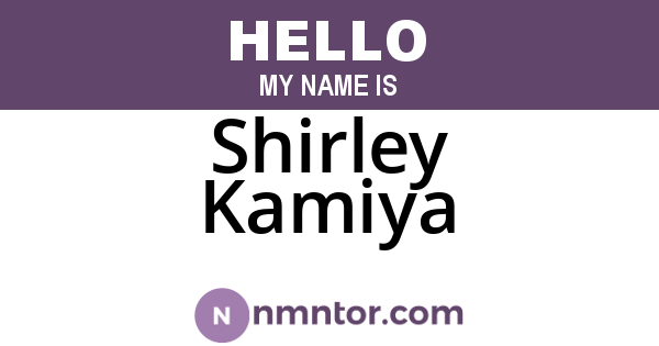 Shirley Kamiya