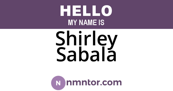 Shirley Sabala
