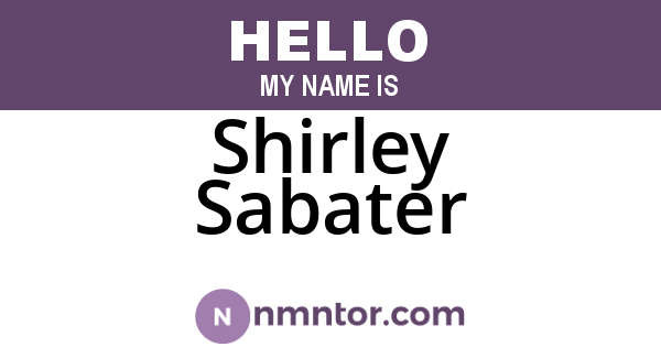 Shirley Sabater