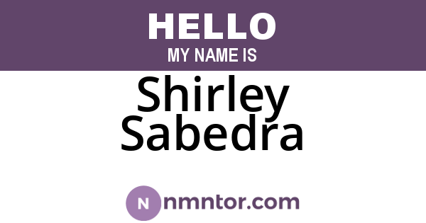 Shirley Sabedra