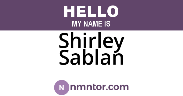 Shirley Sablan