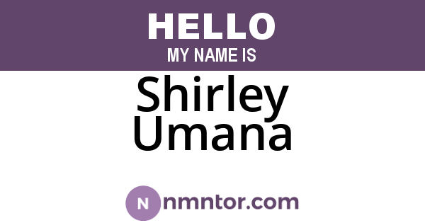 Shirley Umana