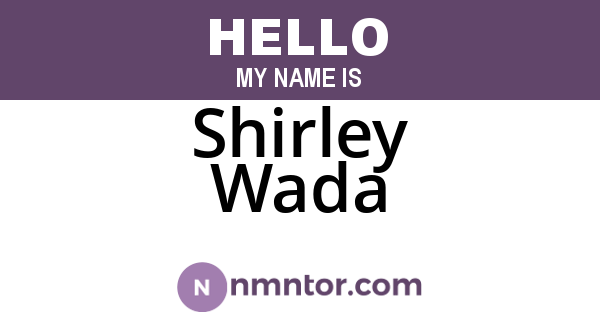 Shirley Wada