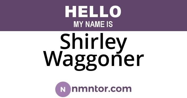 Shirley Waggoner