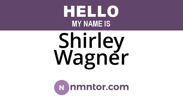 Shirley Wagner