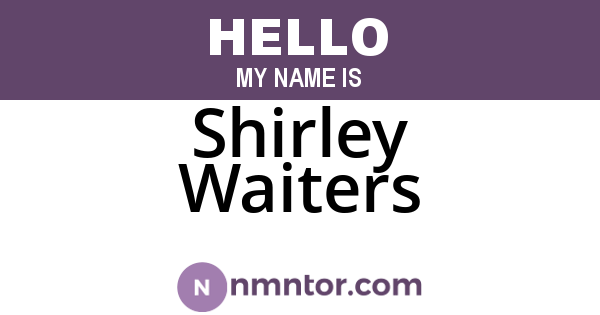 Shirley Waiters