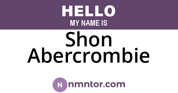 Shon Abercrombie