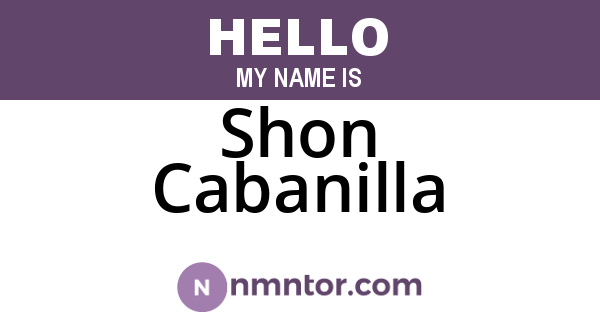 Shon Cabanilla