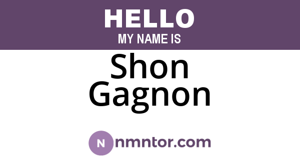 Shon Gagnon