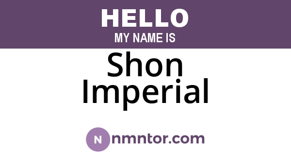 Shon Imperial