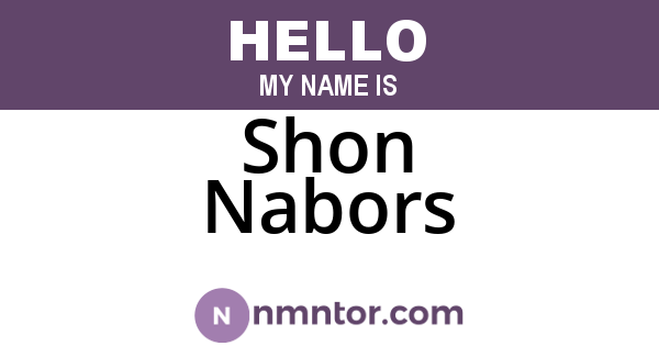 Shon Nabors