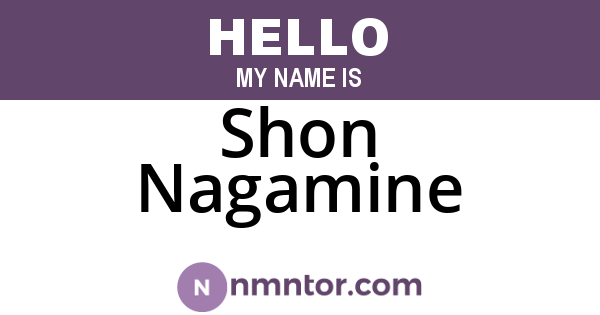Shon Nagamine