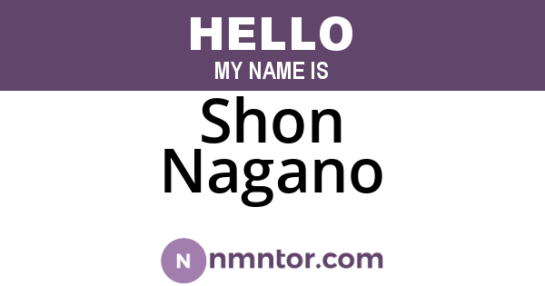 Shon Nagano