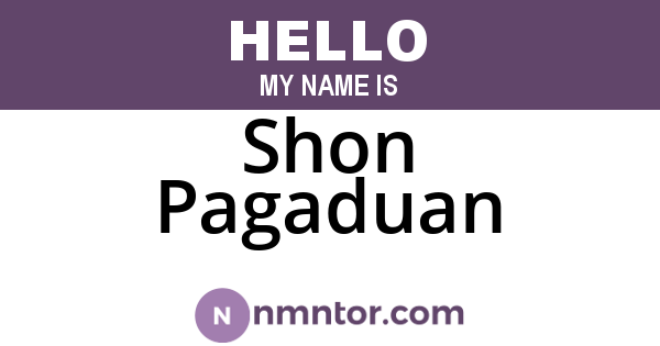 Shon Pagaduan