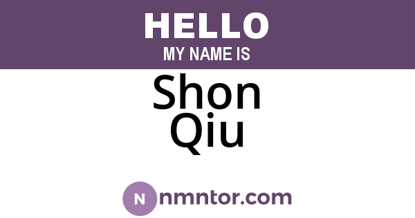 Shon Qiu