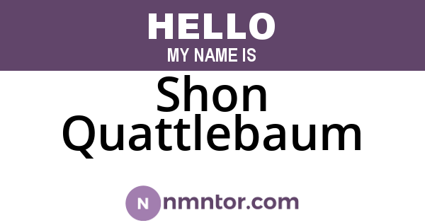 Shon Quattlebaum