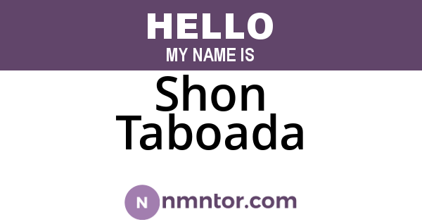Shon Taboada