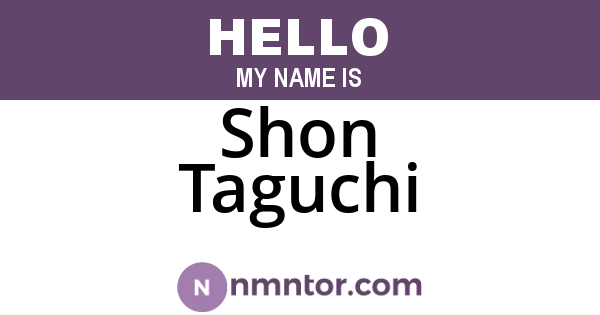 Shon Taguchi