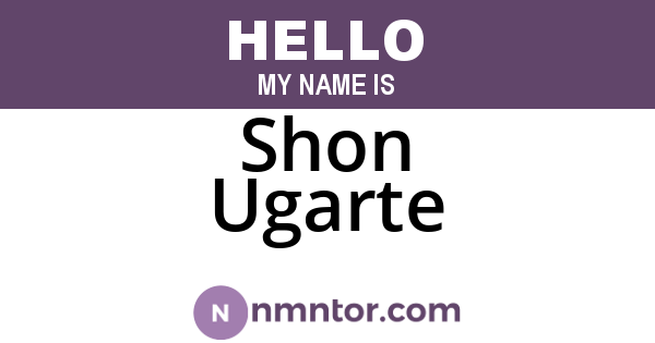 Shon Ugarte