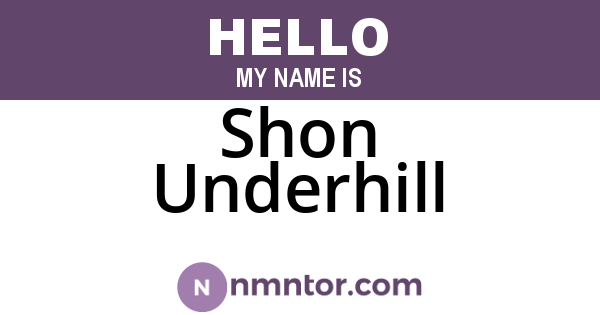 Shon Underhill