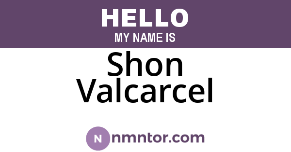 Shon Valcarcel