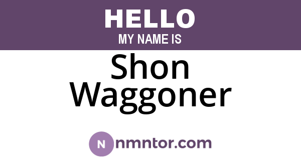 Shon Waggoner