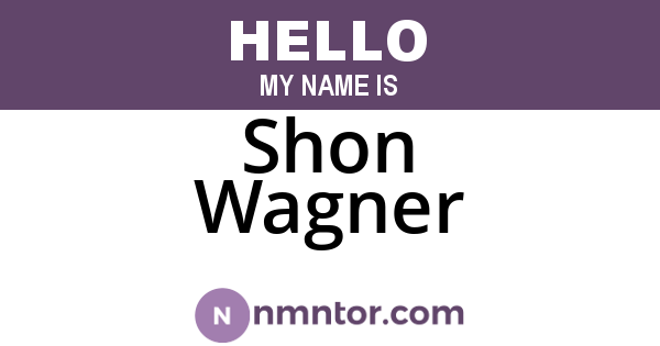 Shon Wagner