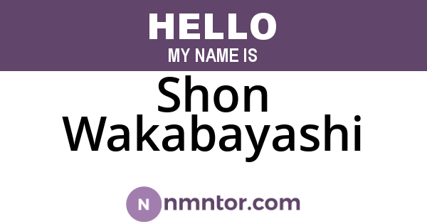 Shon Wakabayashi