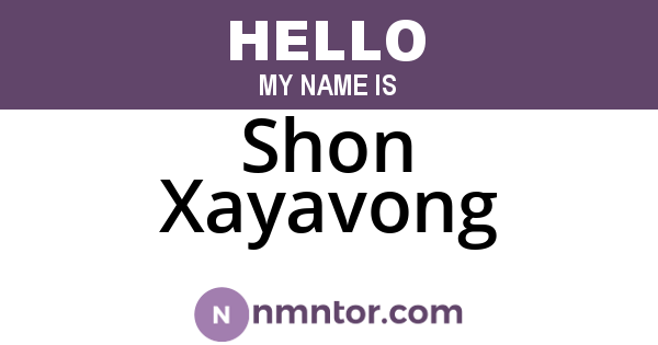 Shon Xayavong