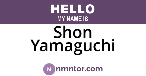 Shon Yamaguchi