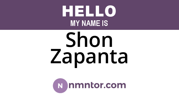 Shon Zapanta